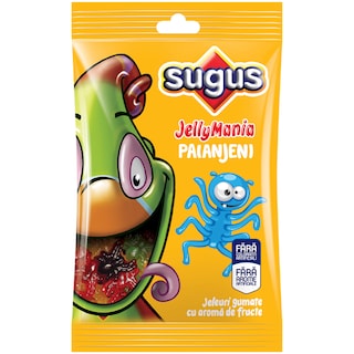 Sugus | JellyMania | Jeleuri gumate cu aroma de fructe, paianjeni 75g