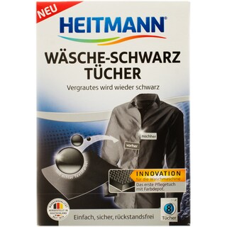 Heitmann | Servetele pentru improspatarea hainelor negre 8 bucati