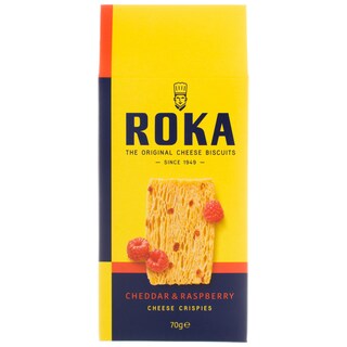 Roka | Biscuiti din foietaj cu branza Cheddar si zmeura 70g