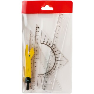 Flaro | Set geometrie 4 piese si rigla