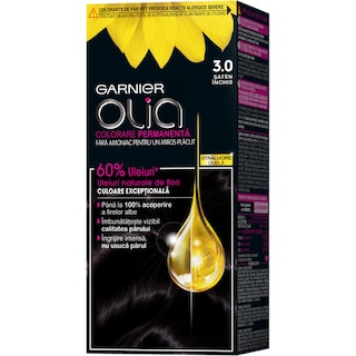 Garnier | Olia | Vopsea de par fara amoniac 3.0 Saten Inchis