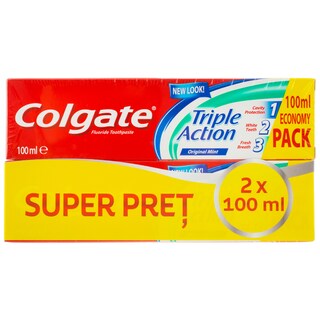 Colgate | Pasta de dinti Triple action 2x100ml