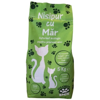 Nisipur | Asternut ecologic pentru pisici, cu parfum de mar 5kg