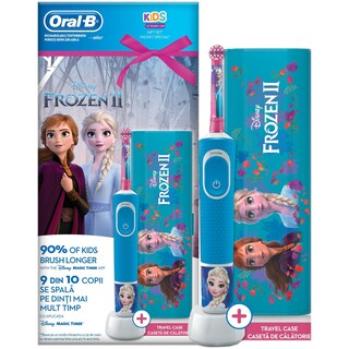Oral-B | Set Periuta de dinti electrica Frozen pentru copii + Trusa de calatorie