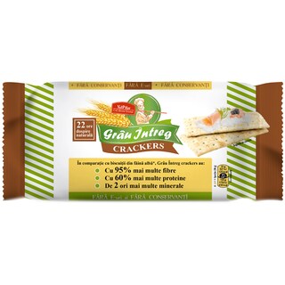 Vel Pitar | Grau intreg | Crackers cu faina dietetica, integrala de grau 180g