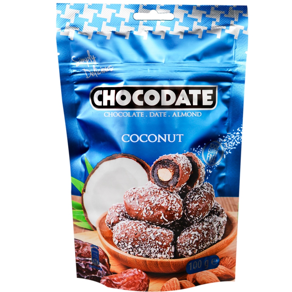 Chocodate | Curmale invelite in ciocolata & cocos 100g | Mega-image