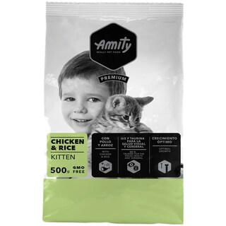 Amity | Hrana uscata pentru pisici, Adult, pui si orez 500g