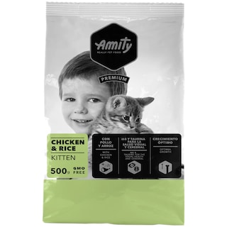 Amity | Hrana uscata pentru pisici, Adult, pui si orez 500g