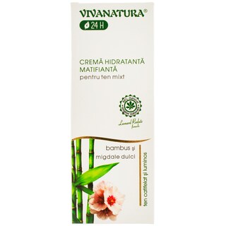 Viva Natura | Crema de fata hidratanta matifianta pentru ten mixt 75ml