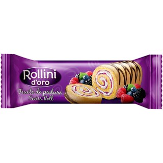 Rollini D'Oro | Rulada cu crema de fructe de padure 180g