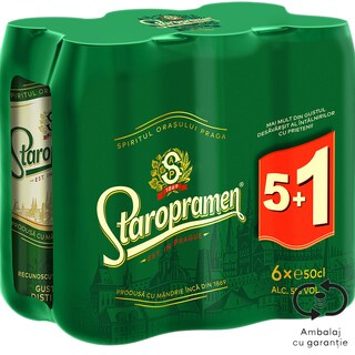 Staropramen | Bere blonda 5+1 x 0.5L