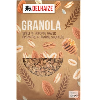 Delhaize | Granola cu grau spelta, ovaz expandat si miere 400g