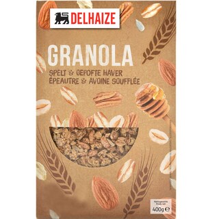 Delhaize | Granola cu grau spelta, ovaz expandat si miere 400g