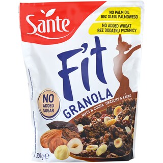 Sante | Granola cu fructe cu coaja lemnoasa si cacao  300g