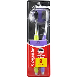 Colgate | Periute de dinti Soft High Density Charcoal 2 buc