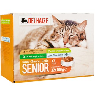 Delhaize | Hrana umeda pentru pisici senior 12x100g