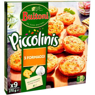 Buitoni | Piccolinis Pizza cu 3 branzeturi 9 bucati 270g