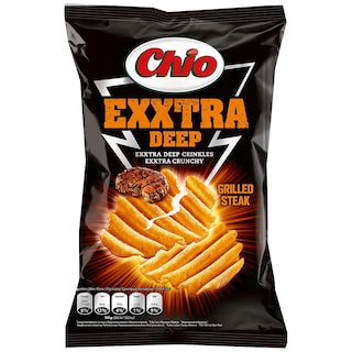 Chio | Exxtra Deep | Chipsuri cu gust de friptura la gratar 125g