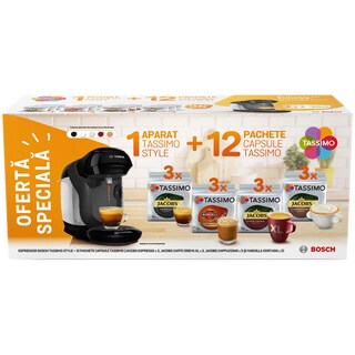 Tassimo | Espressor Bosch Tassimo Style cu 12 cutii capsule cafea