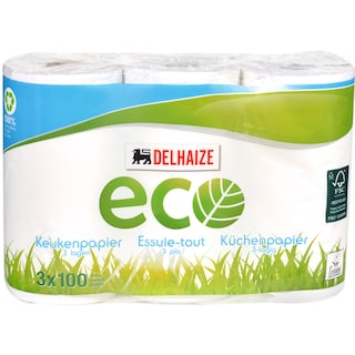 Delhaize Eco | Role de bucatarie 3 bucati, 3 straturi ecologice