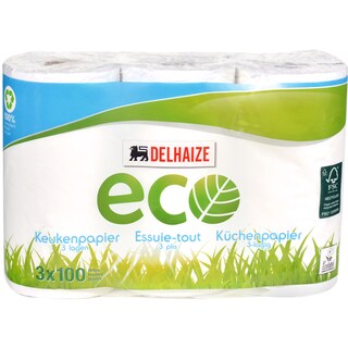 Delhaize Eco | Role de bucatarie 3 bucati, 3 straturi ecologice