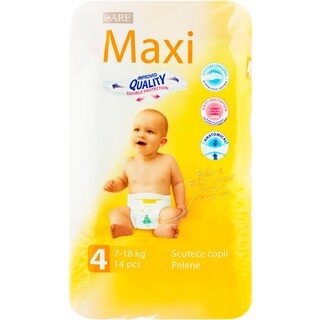 Care | Scutece pentru copii Nr.4 Maxi, 14 bucati