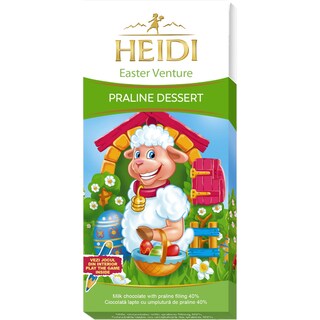 Heidi | Ciocolata cu lapte cu umplutura de pralina, miel 100g