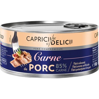 Capricii si Delicii | Carne de porc, 85% carne 300g