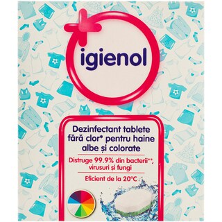 Igienol | Dezinfectant tablete pentru haine, 10 bucati 160g
