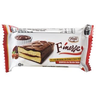 Freddi | FINESSE | Prajitura cu glazura de cacao si crema de cacao si alune de padure 39g