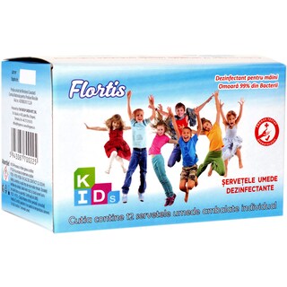 Flortis | Servetele umede antibacteriene 12 bucati