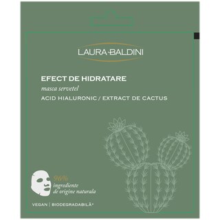 Laura Baldini | Masca servetel hidratanta cu acid hialuronic si extras de cactus