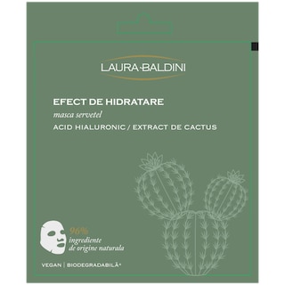 Laura Baldini | Masca servetel hidratanta cu acid hialuronic si extras de cactus