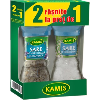 Kamis | Pachet cu doua rasnite cu sare de mare si ierburi Provence 90g+78g
