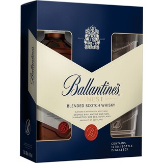 Ballantine's | Blended Scotch Whisky 0.7L + 2 pahare