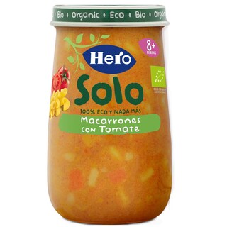 Hero | Solo | Meniu bio cu macaroane si rosii, 8 luni+ 190g