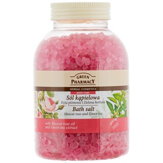 Green Pharmacy | Sare de baie cu extract de trandafir si ceai verde 1.3kg