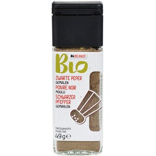 Delhaize Bio | Piper negru macinat, la borcan 49g