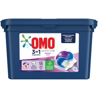Omo | Ultimate | Detergent capsule pentru rufe Trio Color 15 capsule