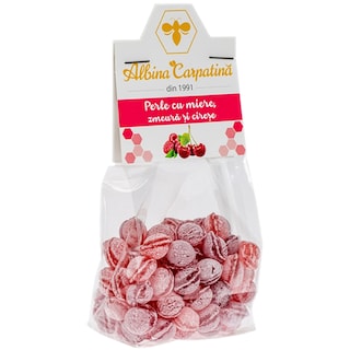 Albina Carpatina | Perle cu miere, zmeura si cirese  100g