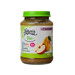 Piure bio de mere si pere, +4 luni 190g