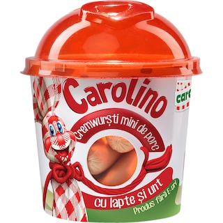 Caroli | Carolino | Crenvursti mini de porc, cu lapte si unt 150g