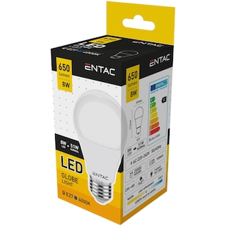 Entac | Bec LED E27 8W (51W) 4000K