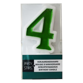 Party Stars | Lumanare aniversara cifra 4