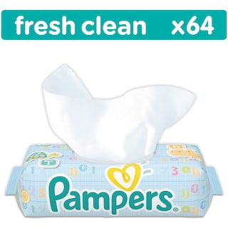Pampers | Fresh Clean | Servetele umede pentru bebelusi 64 buc