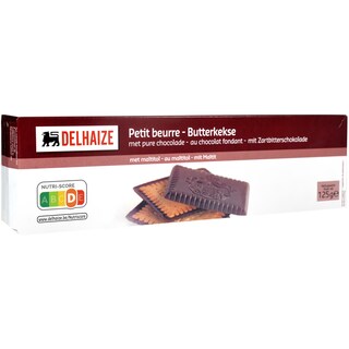 Delhaize | Biscuiti Petit Beurre cu ciocolata si indulcitori 125g