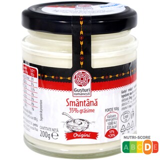 Gusturi romanesti | Smantana fermentata 35% grasime 200g