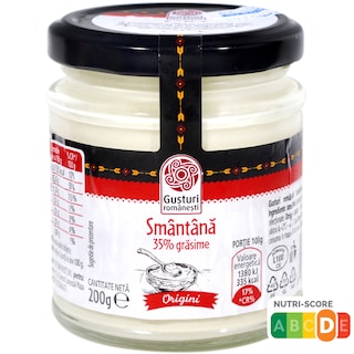 Gusturi romanesti | Smantana fermentata 35% grasime 200g