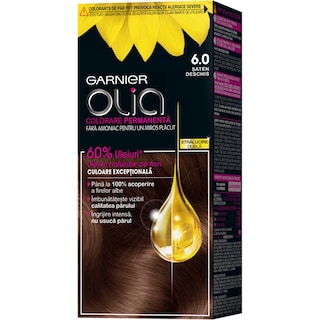 Garnier | Olia | Vopsea de par fara amoniac 6.0 Saten Deschis