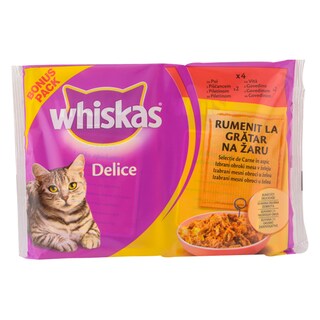 Whiskas | Hrana umeda pentru pisici Delice grill plic 4x85g